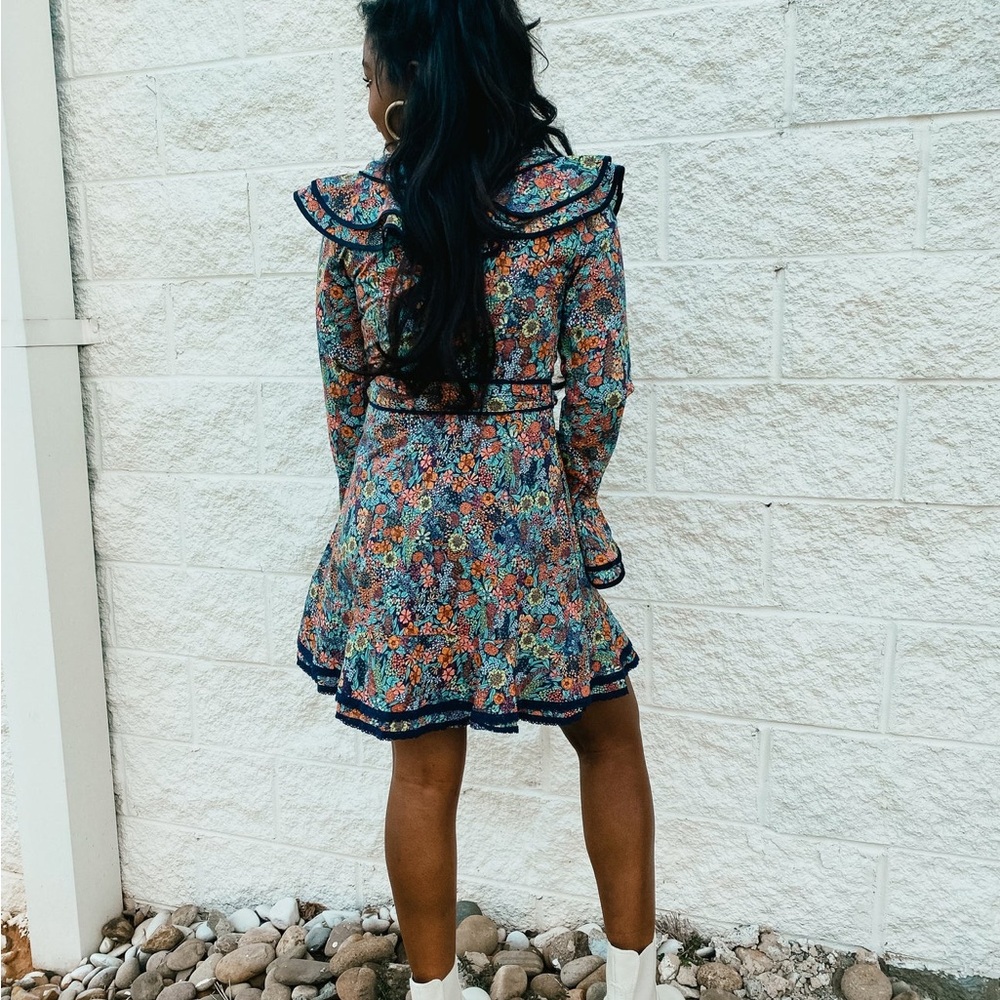 Floral Multicolor Ruffle Dress - Picture 2 of 5